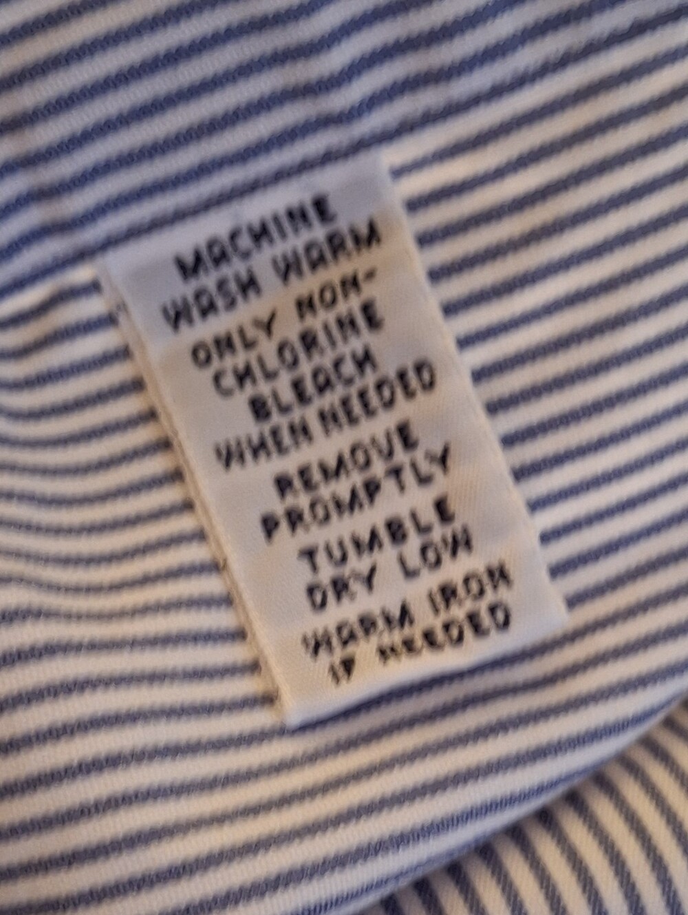 Ralph Lauren Blake Blue/White Striped Button-Down Cotton Shirt Men Size X-Large - Picture 16 of 16